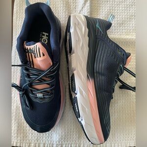 Hoka One One Pink and Blue Athletic Shoes Modern Design